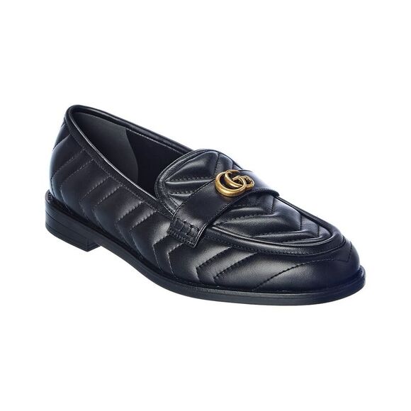 Gucci Double G Leather Loafer, Black - Picture 1 of 5